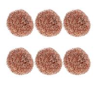 IDEANATEGRATE 6pcs Soldering Tip Cleaner Brass Wire Balls Made of Copper Coated Iron Wire, Soft and Elastic for Easy Use, for Household and Industrial Soldering Iron Tip Cleaning