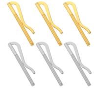 IDEANATEGRATE 6pcs Vintage Alloy Wallet Spring Clips for Men's Leather Purse and Credit Card, Secure Cash Holding with Easy Installation, for Business Occasions and DIY Wallet Clip Upgrades