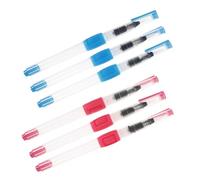 IDEANATEGRATE 6pcs Water Brush Pen Set for Watercolor Painting with Refillable Water Tanks, Pointed Tips in Blue and Pink, Suitable for Sketching, Calligraphy, and Outdoor Art