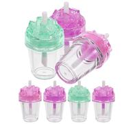 IDEANATEGRATE 7pcs Refillable Lip Gloss Tubes Set Mini Lip Balm Containers for Women Portable Cosmetic Packaging Random Color