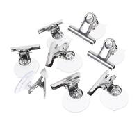 IDEANATEGRATE 8 Pcs Heavy Duty Window Sign Holder with Stainless Steel and Plastic Suction Cup Clips, No Holes, Easy to Use for Holding Signs and Decorations on Tiles and Some
