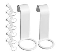 IDEANATEGRATE 8pcs Shower Gel Bottle Hooks Shampoo Bottle Hooks Abs Material Multipurpose White for Kitchen and Bathroom Storage