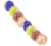IDEANATEGRATE 8pcs Spacer Beads Beaded Material Jewelry Parts Glass Lightweight Comfortable Holding Touch for Bracelet Earring DIY Handmade Time Random Color