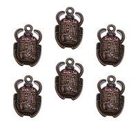 IDEANATEGRATE Ancient Egypt Pendant Charm for DIY Jewelry Making, Fine Workmanship 20pcs Alloy with Purple Crystals Unique Shape Suitable for Cellphone Decorative Accessories and Keyring