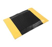 IDEANATEGRATE Anti Static Rubber Pvc Foam with Diamond Plate Surface Industrial Floor Mat 24x18.5 Inch Black and Rounded Corners, Ergonomic Support and Anti Fatigue for Factory and Industrial