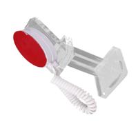 IDEANATEGRATE Anti-theft Acrylic Cellphone Support Stand with Security Chain, Elliptical Style Phone Bracket for Retail Display and Secure Mounting