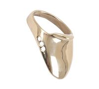 IDEANATEGRATE Archery Brass Thumb Ring 1.77X0.98X0.59 Inch Ergonomic Finger Guard with Pad and Ropes for Both Left and Right Hand Traditional Bow Shooting