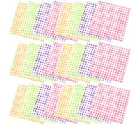 IDEANATEGRATE Baking Paper Sheets Food Packing Paper Assorted Colour Checkered 400pcs Non-Stick and Oil Proof for Cakes and Chips Suitable for Barbecues and Snack Bars