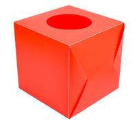 IDEANATEGRATE Ballot Box with Slot Large Red Plastic Raffle Ticket Holder for Donation Collection and Game Draws at Charity Events and Parties