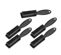 IDEANATEGRATE Beard Grooming Brush and Compact 5pcs Long Handle for Men with Plastic Handle, Easy to Carry Shaving Brush Facial Hair Detangling and Styling Suitable for Office and Travel Use