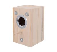 IDEANATEGRATE Bird Nesting Box Parrot Breeding Box Wooden Bird Incubator Wood Khaki and Parrots Outdoor Incubation