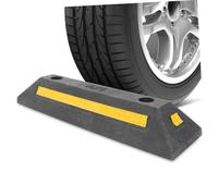 IDEANATEGRATE Car Park Wheel Stopper and Shopping Mall Garages for Underground Parking Lots Rubber with Pre-drilled Holes for Easy Installation, Sturdy Black Parking Block