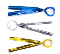 IDEANATEGRATE Colorful Metallic Ties Easy to Tie and Untie 10cm 100pcs with Festive Shiny Touch for Candy Bags and Bread Packaging for Party and Food Storage Use