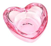 IDEANATEGRATE Dappen Dish for Acrylic Nails Glass Nail Art Cup Thickened Pink Heart Shape with Easy Access for Manicure
