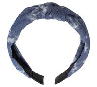 IDEANATEGRATE Denim Cloth Leopard Print Knot Hairband for Girls, Wide Brim Fabric Headband Comfy to Wear and Practical Design, for Reading and Many Occasions