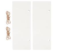 IDEANATEGRATE Door Hangers Versatile Use 2pcs Wooden White for DIY Craft Sublimation Blanks Simple Elegant Style, for Office or Home Hanging Signs