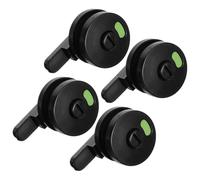 IDEANATEGRATE Door Lock Rustproof Feature 4pcs Bathroom Black Occupied with Occupancy Status Indicator and for Office and Restroom Use