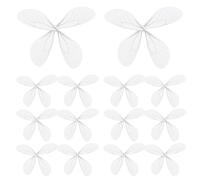 IDEANATEGRATE Dragonfly Wing Charms with Chic Unique Wing Design White for Women 100pcs Jewelry Making, Sturdy Polyester Pendant Accessories for Pendant Making for and Home