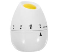 IDEANATEGRATE Egg Shape Mechanical Kitchen Timer with 60-minute Countdown, Plastic Material, Simple Appearance, Suitable for Cooking, Homework and Tv Timing, Super Cute Design and Kitchen