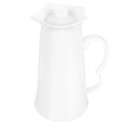 IDEANATEGRATE Elegant Ceramic Butterfly Juice Pitcher 1300ml Cold Water Jug for Beverage and Ice Tea, High-end White Pot Suitable for Home and BBQ