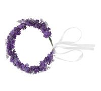 IDEANATEGRATE Elegant Purple Lavender Floral Headband with Realistic Texture and Comfortable Cloth Material, for Evening and Prom, Beautiful Purple Flower Garland Hair Accessory