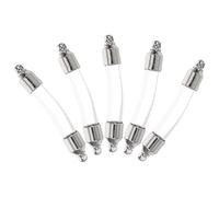 IDEANATEGRATE Empty Apothecary Glass Bottles 5Pcs Small Vial Necklaces for DIY Crafting and Wedding Decorations