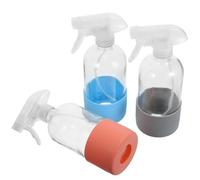 IDEANATEGRATE Empty Glass Spray Bottles Refillable and Simple to Use Spray Bottles 500ml 3pcs with Silicone Bottom Sleeves Sturdy and Not Easily Broken for Plants and Flowers for Home Use