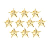 IDEANATEGRATE Five-pointed Star Pins in Golden Alloy Convenient to Wear and Take, Easy to Attach 10pcs Lapel Pins for Daily Life and Costume Decoration