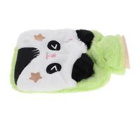 IDEANATEGRATE Fluffy Hot Water Bottle with Plush PVC Cover Reusable Hand Warmer for Office and Home Comfortable Shoulder Warmer Cute Panda Shape White Hot Water Bag