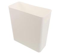 IDEANATEGRATE Gallon White Plastic Removable Trash Can Liner Bucket with Reinforced Ribs and Side Grooves, Rectangular Inner Bin under Sink Cabinet or Cupboard Pull out Waste Basket