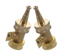IDEANATEGRATE Garden Hose Nozzle and Versatile Nozzle Modes 2pcs Copper with Comfortable Grip Compact and Lightweight Sprayer Head for Patio and Garden Cleaning