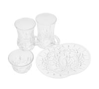 IDEANATEGRATE Glass Teacups Turkish Tea Glasses Communal Cup Gourd Shape Elegant European Design Good Insulation Versatile Use for Table Setting on The Go