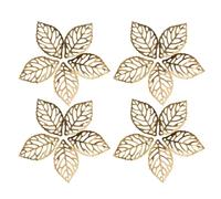 IDEANATEGRATE Golden Hollow Leaf Charms Pendant Iron Material with Elegant Design 200pcs Versatile Usage Easy Maintenance Craft for Jewelry Making for DIY Earrings, Necklaces, and Hair Clips