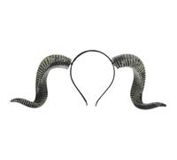 IDEANATEGRATE Gothic Ram Horns Headband with Detachable Pu Horns Comfortable Fit Halloween Headpiece Costume Accessory for Men and Women at Carnivals and Themed Events