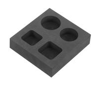 IDEANATEGRATE Graphite 4-Slot Ingot Mold for Gold Silver Copper Casting Metal Melting Furnace Kit Jewelry Making Refining Supplies