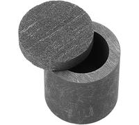 IDEANATEGRATE Graphite Crucible with Lid for Smelting Gold Silver Recasting Easy to Operate Black High Temperature Crucible for Metal Melting