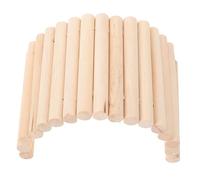 IDEANATEGRATE Hamster Ladder for Developing Balance and Coordination Wooden for Hedgehogs and Hamsters Multi-functional Small Pet Ladder Made of Brown Wood