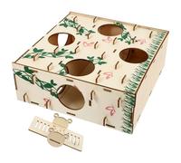 IDEANATEGRATE Hamster Tunnel Maze for Small Animals Made of Wood, Providing Fun and Relaxation for Hamsters and Mice, for Play and Pet Exercising Activities