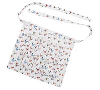 IDEANATEGRATE Hands-Free Chicken Egg Apron with Multiple Pockets for Collecting and Protecting Eggs, White Cloth Material Suitable for Housework and Kitchen Use by Adults