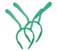 IDEANATEGRATE Headbands as Cosplay Events Christmas Stocking Stuffers and for 2pcs with Antenna Secure Fit Plush Green Versatile Use Cute Cartoon Design Hair Accessories Daily Life