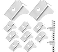 IDEANATEGRATE Heavy Duty Metal Shelf Clips Steel Construction 10pcs Simple Structure, Easy to Install and Firmly Hold the Rack for Cabinets and Bookcases Suitable for Kitchen and Office