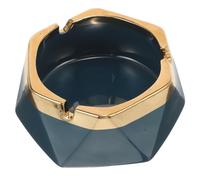 IDEANATEGRATE High-end Ceramic Ashtray for Cigarettes with Creative Design and Compact Size, Blue Colour, for Room Decoration and Home Use, Stylish and Chic Ceramic Ashtray
