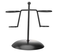 IDEANATEGRATE Iron Ice Cream Cone Stand Holder with Stable Desktop Base, Serving Two Ice Cream Cones the Same Time, for Party Table and Home Use