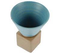 IDEANATEGRATE Japanese Ceramic Coffee Mug with Base 200ml Cappuccino Cup for Home and Office Use Practical and Elegant Drinkware with Simple Design and Beautiful Lines
