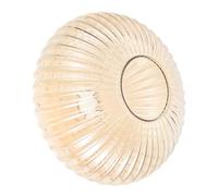 IDEANATEGRATE Lampshade Low Replacement Shade with Unique Globe Orange Lamp Glass Striped Design, and Maintenance Round Pendant for Bedroom and Study Areas