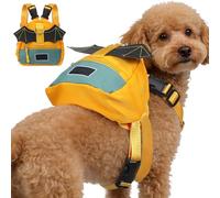 IDEANATEGRATE Large Capacity Canvas Pet Backpack for Dogs with Comfortable Hand Feeling and Scratch-resistant Design, for Storing Daily Objects and Power Banks, for Friends Who Have Pets