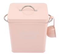 IDEANATEGRATE Laundry Powder Container Metal Storage Box Portable Iron Laundry Bin with Lid