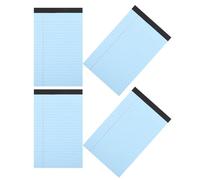 IDEANATEGRATE Legal Notepads A5 Blue Set of 4 Tearable Memo Pads for Work School Note Taking