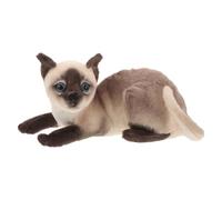 IDEANATEGRATE Lifelike Siamese Cat Plush Cushion with Soft Plush and Pp Cotton Filling, Cuddly Supportive Decorative Pillow for Beds and Sofas, Birthday Gift and Cat Lovers