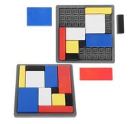 IDEANATEGRATE Logic Puzzle Building Blocks Educational Game with 88 Challenges and 4 Difficulty Levels 2pcs Abs Material Enhancing Spatial Reasoning and Hand-eye Coordination for Family